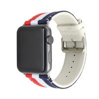 Nylon and Genuine Leather Apple Watch Leather Band Sports Replacement Strap Wrist Band FLS381006